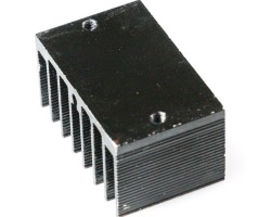 Aluminum Heat Sink (38mm x 24mm x 20mm) Black - Thumbnail