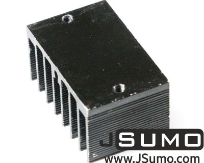 Jsumo - Aluminum Heat Sink (38mm x 24mm x 20mm) Black (1)