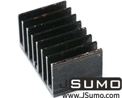 Jsumo - Aluminum Heat Sink (38mm x 24mm x 20mm) Black