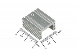 Aluminum TO 220 Heat Sink (18mm x 21mm x 10mm) - Thumbnail