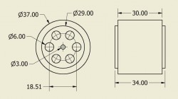 Atom Silicone Wheel 37x34mm Pair - Thumbnail