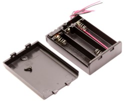 Battery Holder 3 x AA with Cover and Switch - Thumbnail