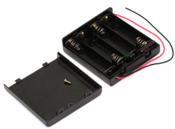 Battery Holder 4 x AA with Cover and Switch - Thumbnail