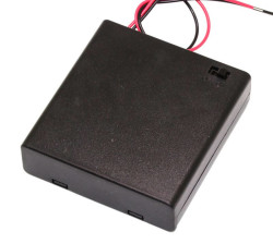 Battery Holder 4 x AA with Cover and Switch - Thumbnail