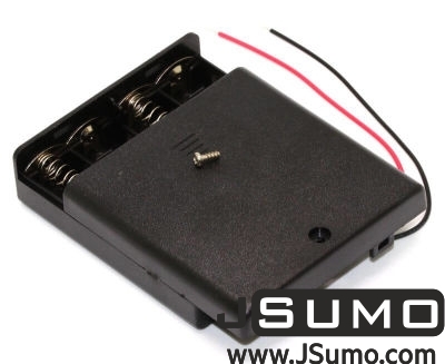 Jsumo - Battery Holder 4 x AA with Cover and Switch