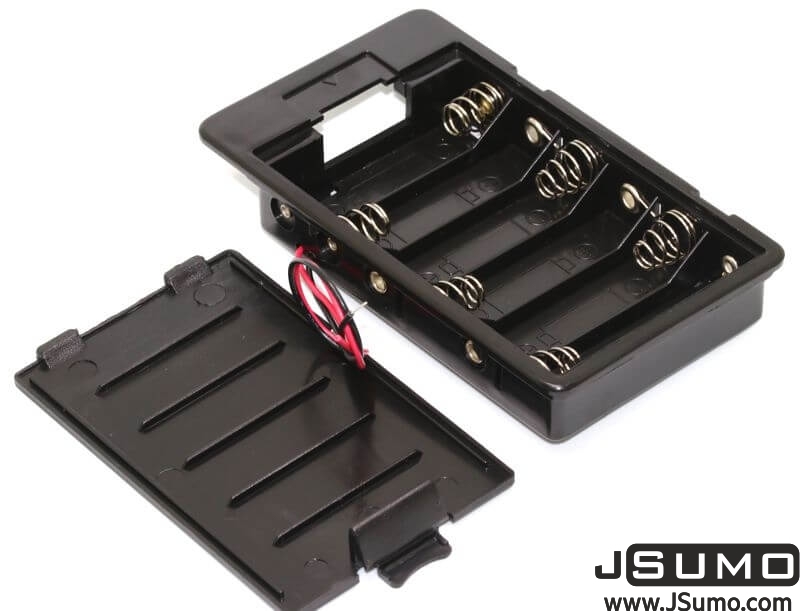 Battery Holder 6 x AA with Cover (Panel Mount)