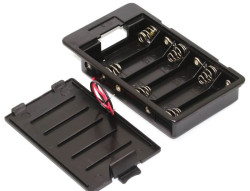 Battery Holder 6 x AA with Cover (Panel Mount) - Thumbnail