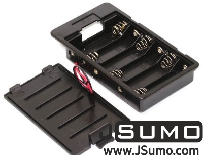 Jsumo - Battery Holder 6 x AA with Cover (Panel Mount) (1)