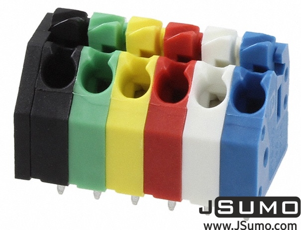 Button Spring Terminal Multicolor 6 Pos 3.5mm Pitch