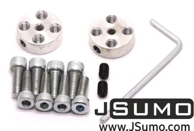 Jsumo - CNC Machined Flat Hubs (3mm Hole - Pair) (1)