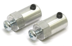 Jsumo - CNC Machined 12mm HEX Hubs (6mm Hole - Pair)