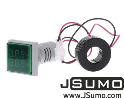 Jsumo - Digital AC Voltmeter-Ammeter-50-500V 100A Green