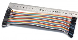 Female to Female Flat Jumper Cable 20 cm - Thumbnail