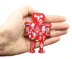 Jsumo - Flappy Flip Flop Keychain Kit - Easy Soldering Kit with Lights