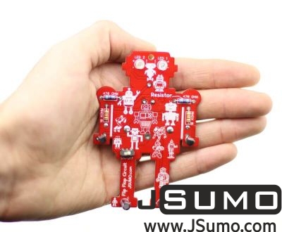 Jsumo - Flappy Flip Flop Keychain Kit - Easy Soldering Kit with Lights