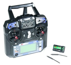 FLYSKY I6 2.4 Ghz 6 Channel Remote Kit (Transmitter & Receiver) - Thumbnail