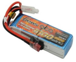 Gens Ace 1800mAh 11.1V 25C 3S1P LiPo Battery - Thumbnail