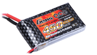 Gens Ace - GENSACE 450mAh 7.4V 25C 2S1P LiPo Battery
