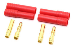 Amass - Gold Connector Plug Pair (4mm Banana + Cases) (1)