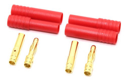 Gold Connector Plug Pair (4mm Banana + Cases) - Thumbnail