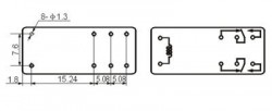 HELISHUN DPDT Relay 12V - 5A Drive @30V - Thumbnail