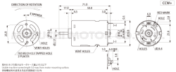 High Power 12V 21.000Rpm DC Motor (Mabuchi 540 Style) - Thumbnail