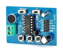 ISD1820 Recording Module w/Microphones & Loudspeaker - Thumbnail