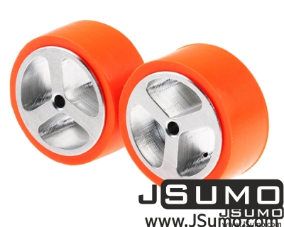 Jsumo - JS4320 Aluminum - Silicone Wheel Pair (43mm x 20mm) Pair (4mm Hole)