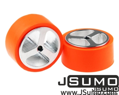 Jsumo - JS4320 Aluminum - Silicone Wheel Pair (43mm x 20mm) Pair (4mm Hole) (1)