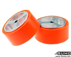 JS4320 Aluminum - Silicone Wheel Pair (43mm x 20mm) Pair (4mm Hole) - Thumbnail