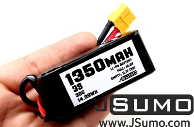 Jsumo - JSumo 11.1V LiPo Battery 1350mAh 30C – 3S Lithium Polymer Battery (1)