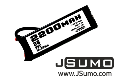 Jsumo - JSumo 7.4V 2200mAh 35C – 2S Lithium Polymer (LiPo) Battery