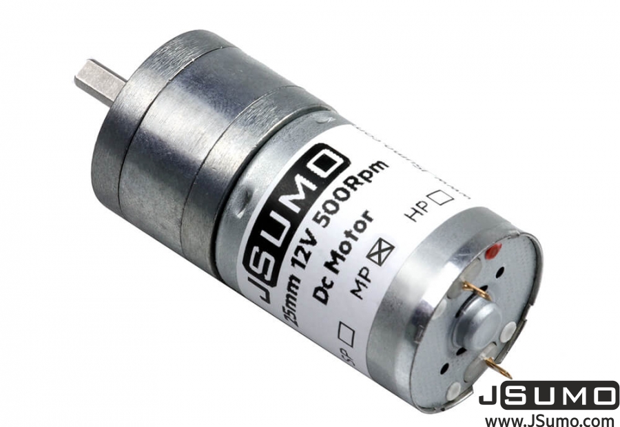 JSumo DC Gearhead Motor 25mm 12V 500 RPM HP Price Jsumo