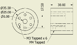 JSumo Robot Wheel 35x30mm Pair (JS3530) - Thumbnail