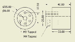 JSumo Robot Wheel 35x40mm Pair (JS3540) - Thumbnail