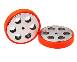 JS4311 Aluminum - Silicone Wheel Set (43 x 11mm - Pair) - Thumbnail