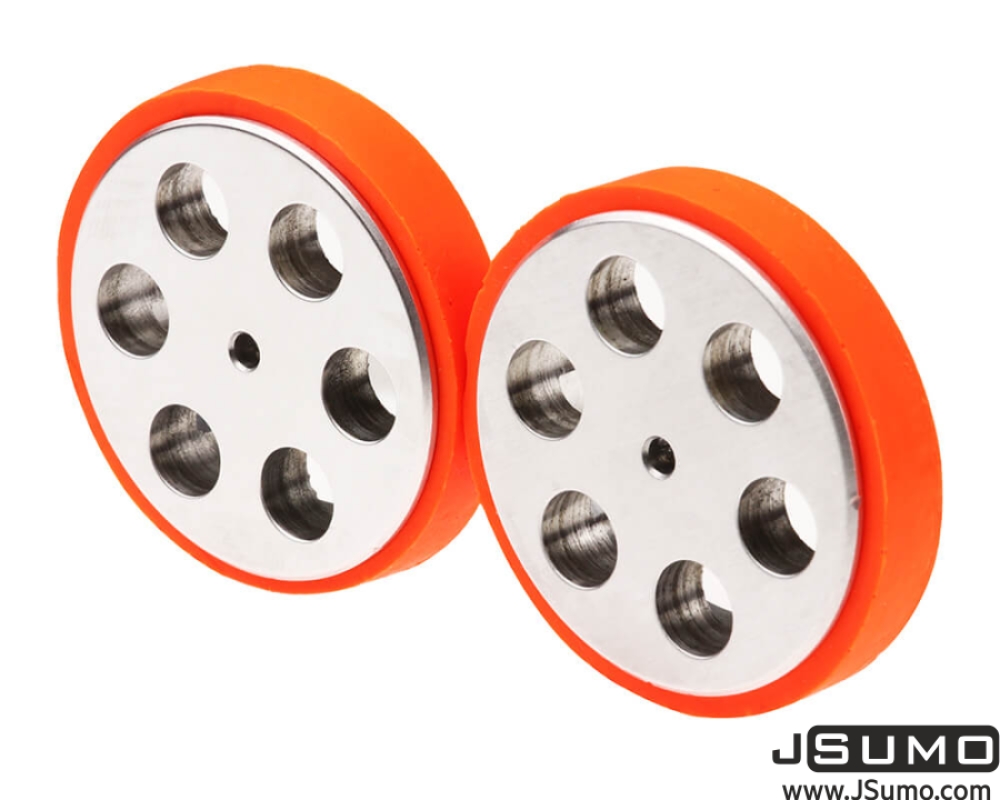 JS4311 Aluminum - Silicone Wheel Set (43 x 11mm - Pair)