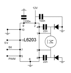 L6203 Motor Driver IC 4A 12V-48V - Thumbnail