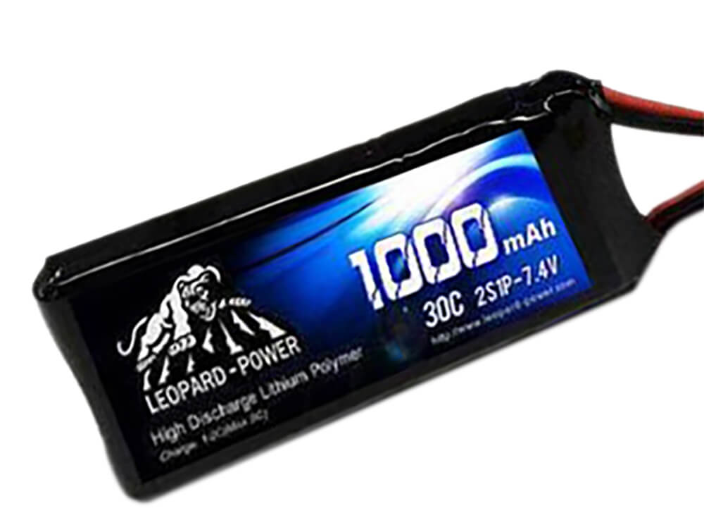 Leopard-Power 2S 7.4V 1000mAh 30C Lipo Battery