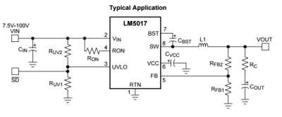 Texas Instruments - LM5017 7.5-100V Input 0.6A Adj. Switching Mode Regulator IC (1)