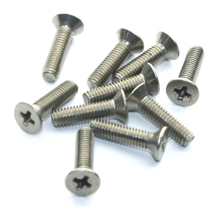 M3x12 Stainless Steel Countersunk Machine Screw (10 Pcs Pack)