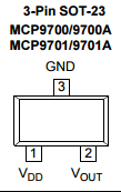 Microchip - MCP9701A Temperature Sensor / Thermistor IC (1)