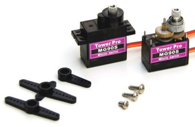 Tower pro Mg90s 9 gramme servos quantity 4 new in the packet with accessories 