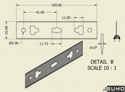 Mini Katana Blade (For Mini Sumo Robot - 10cm) - Thumbnail