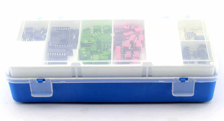 Mini Organizer Component Box (Blue - 13 Compartment)
