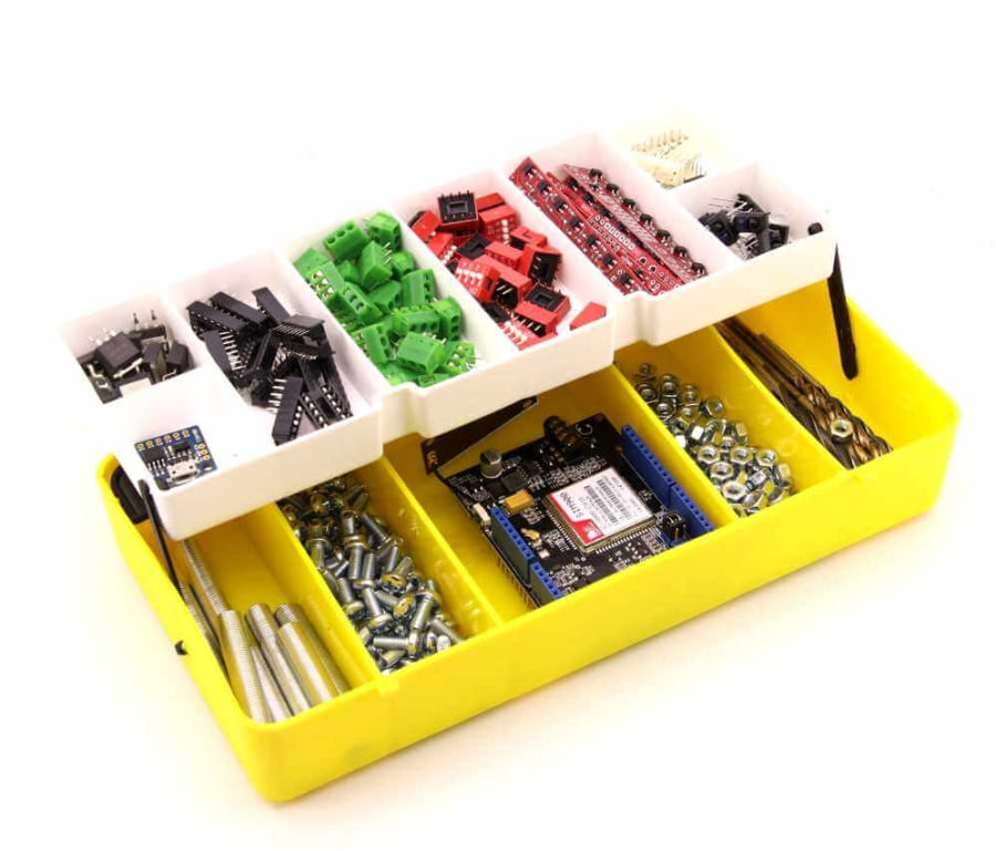 Mini Organizer Component Box (Yellow - 13 Compartment) Organizers