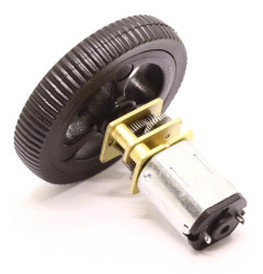 Mini Rubber Wheel 32x7mm Pair - Black - Thumbnail