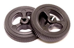 Mini Rubber Wheel 32x7mm Pair - Black - Thumbnail