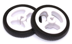 Jsumo - Mini Rubber Wheel 32x7mm Pair - White