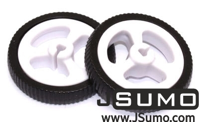 Jsumo - Mini Rubber Wheel 32x7mm Pair - White